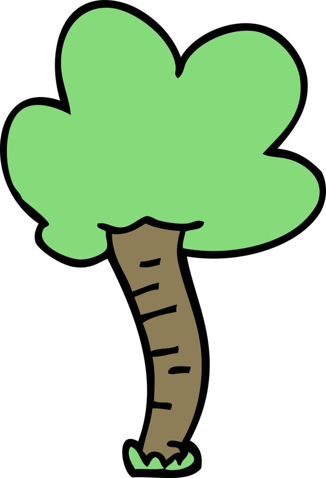 cartoon doodle tree vector