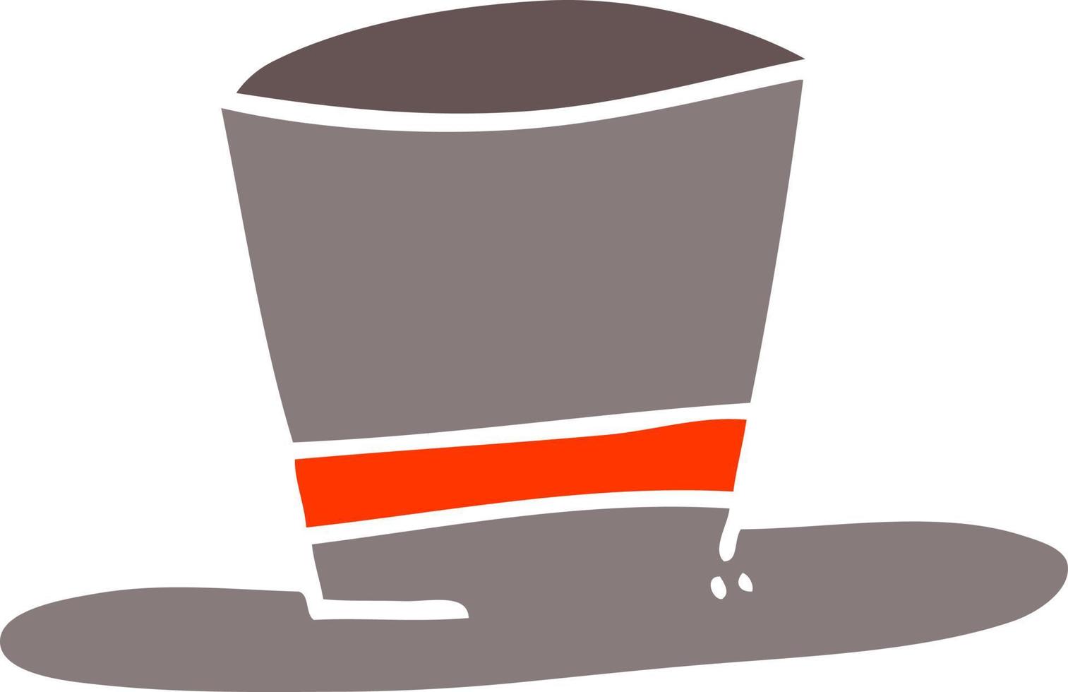 cartoon doodle top hat vector