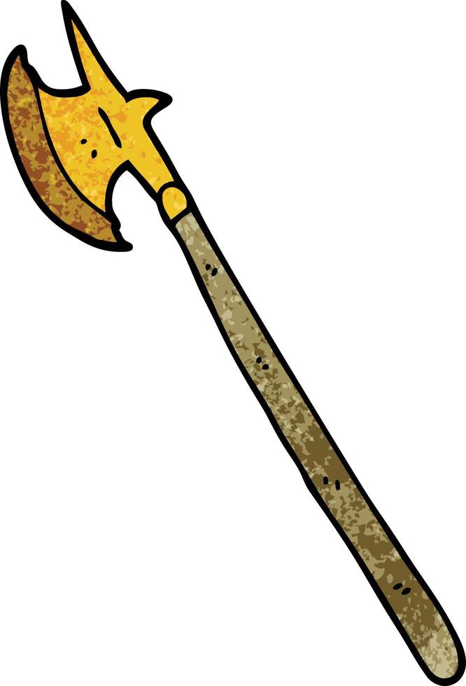 cartoon doodle medieval weapon vector