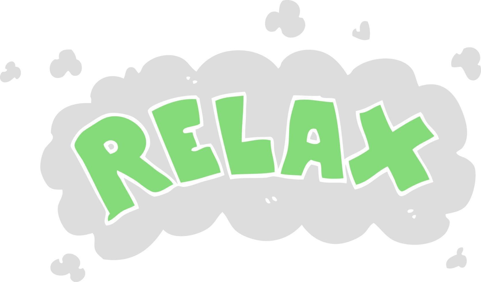 cartoon doodle relax symbol vector