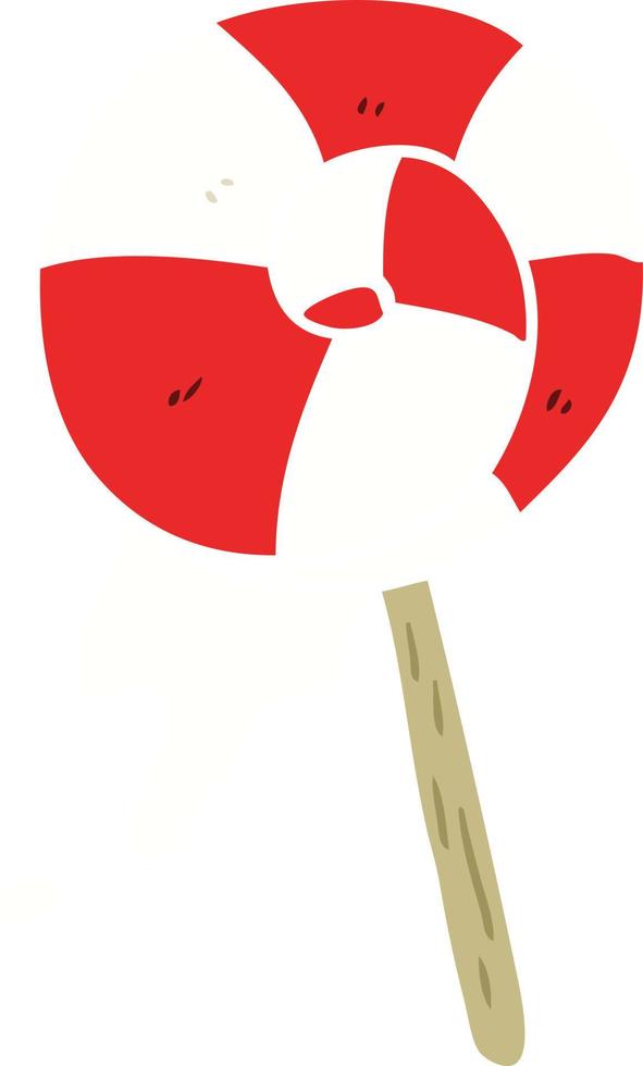 flat color style cartoon lollipop vector