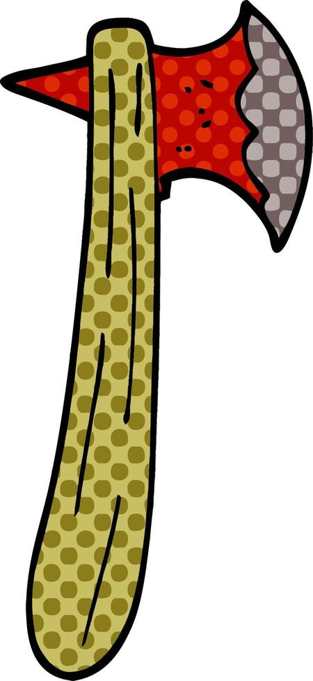 cartoon doodle axe vector