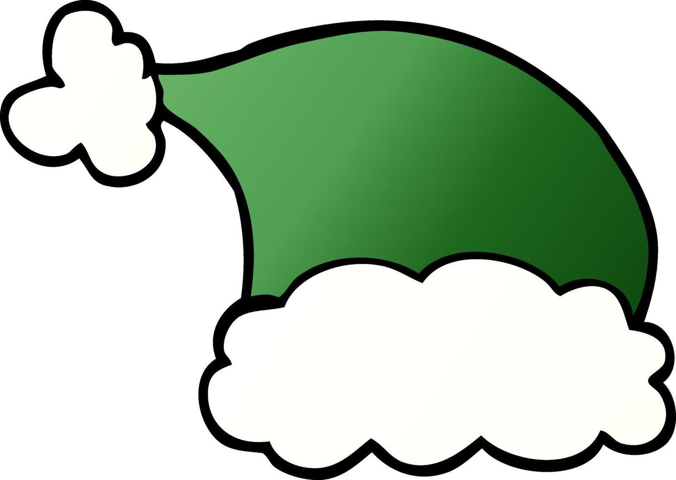 cartoon doodle elf hat vector