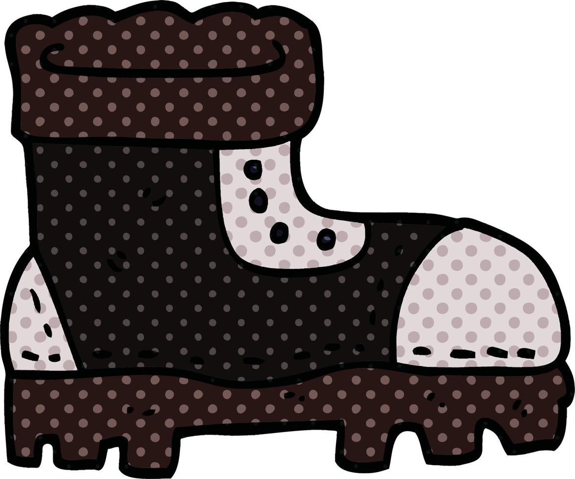 cartoon doodle work boot vector