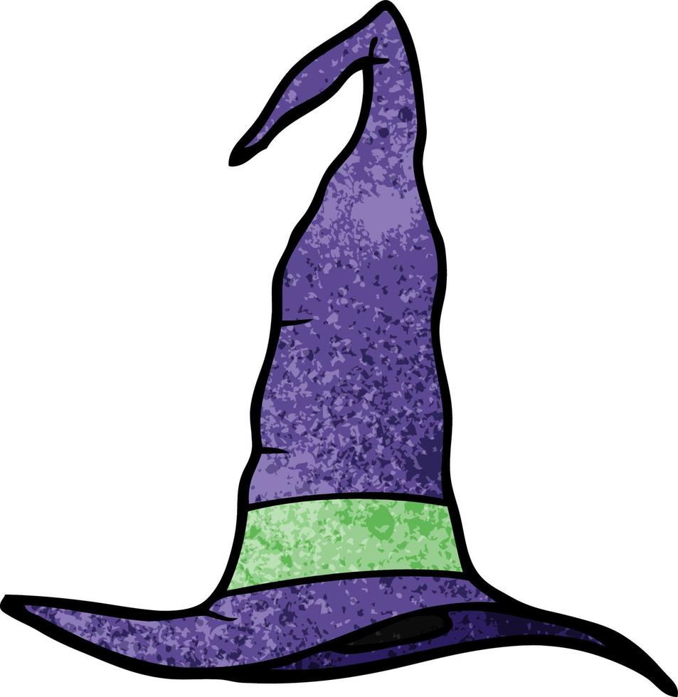 cartoon doodle witch hat vector