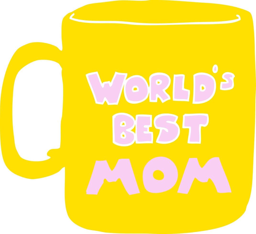 taza de la mejor mamá del mundo vector