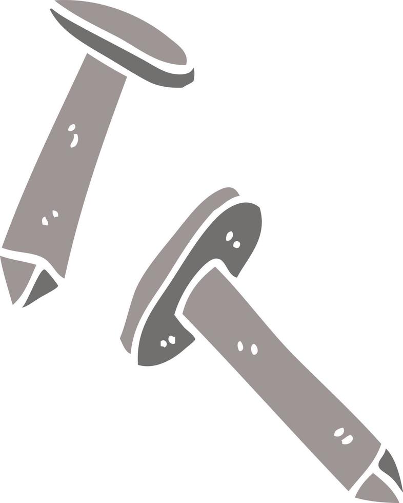 cartoon doodle nails vector