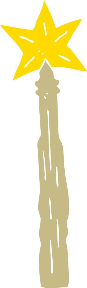 flat color style cartoon magic wand vector
