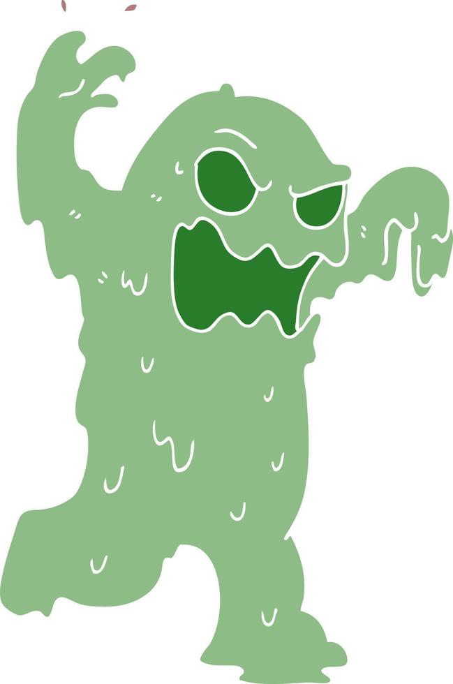 cartoon doodle slime monster vector