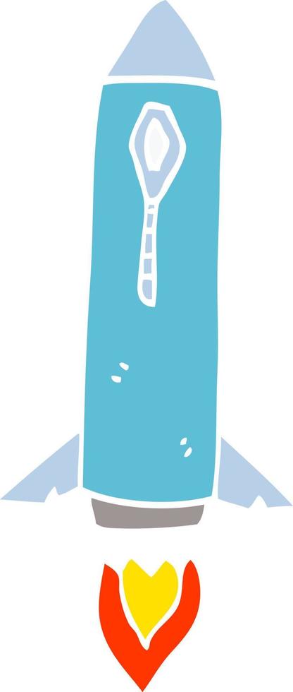 cartoon doodle space rocket vector