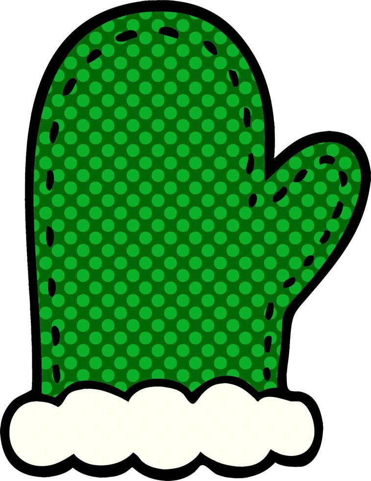 cartoon doodle oven mitts vector