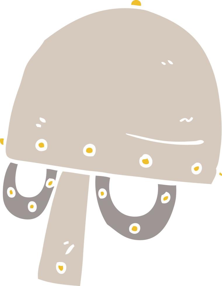 cartoon doodle viking helmet vector