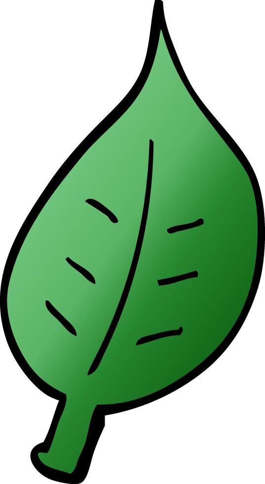 cartoon doodle autumnal leaf vector