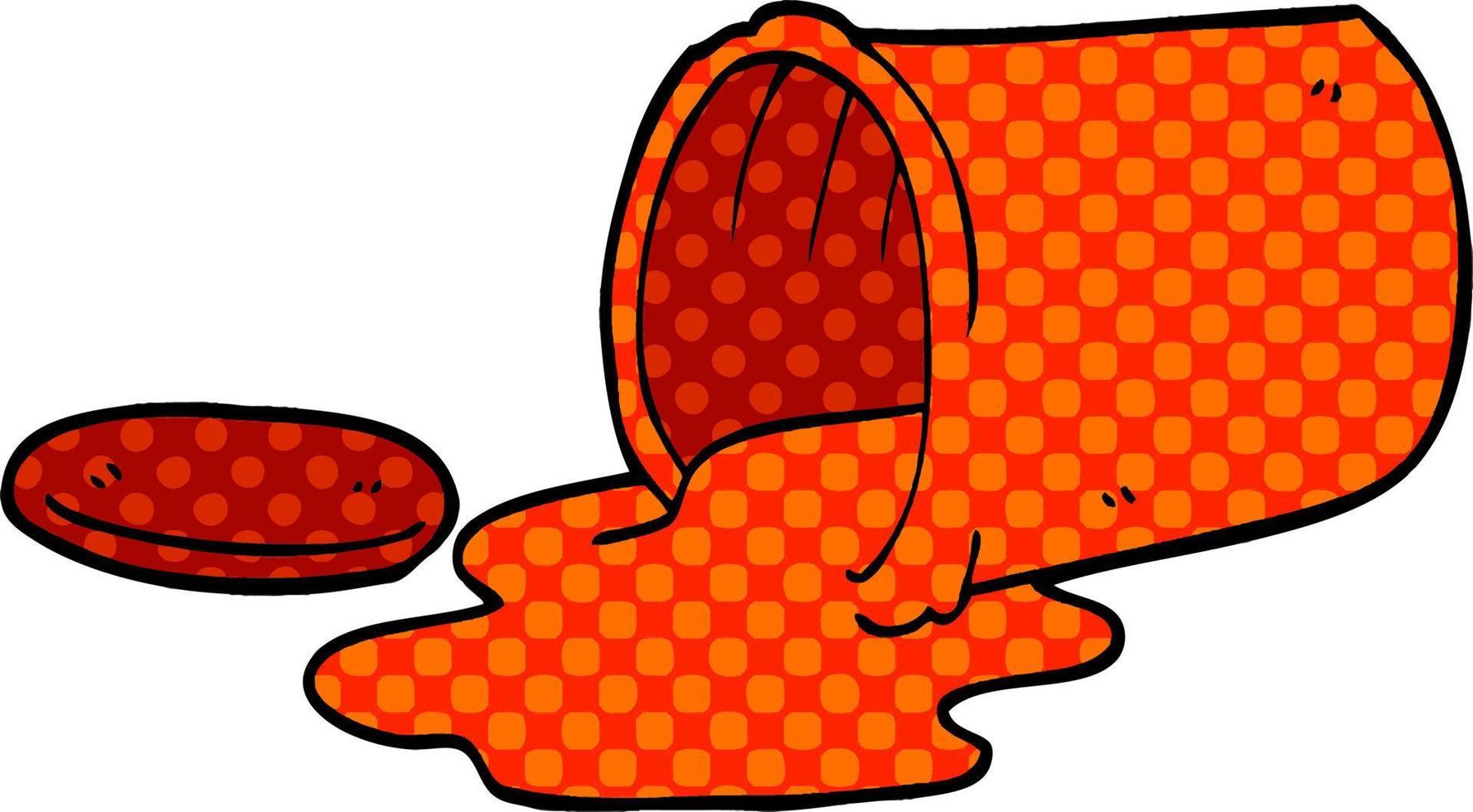 cartoon doodle of spilt food vector