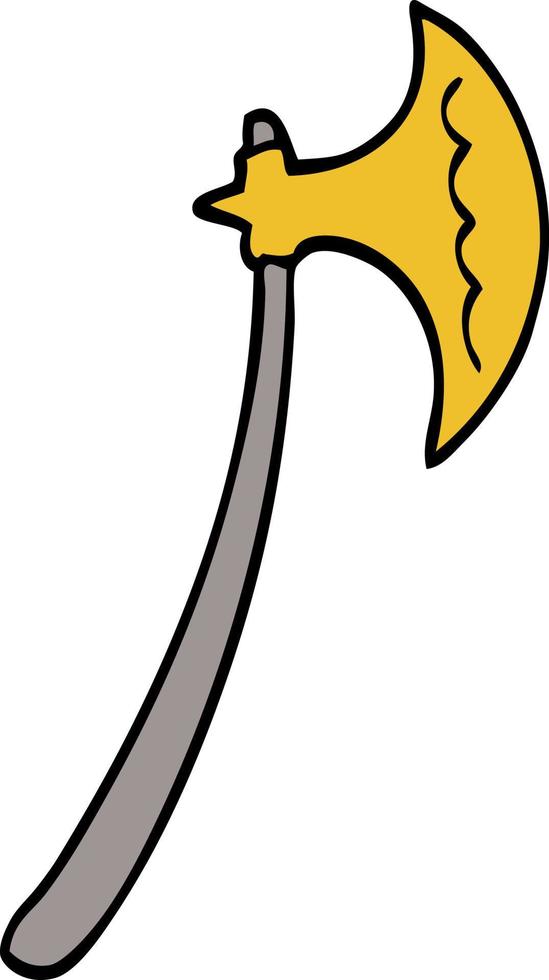 cartoon doodle axe vector