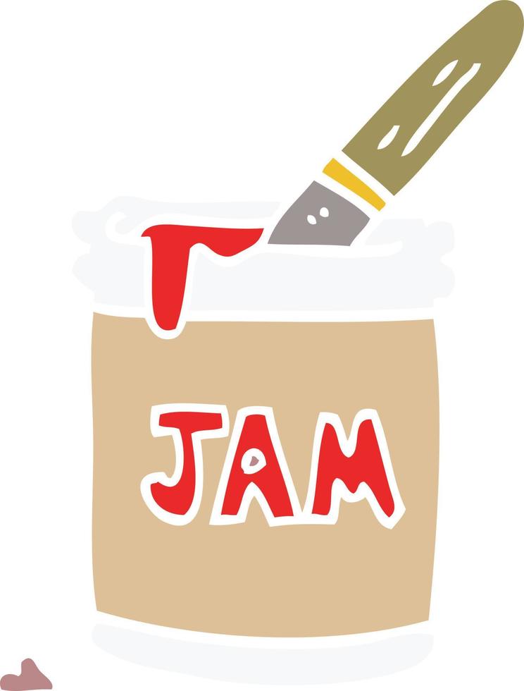 cartoon doodle jam jar vector