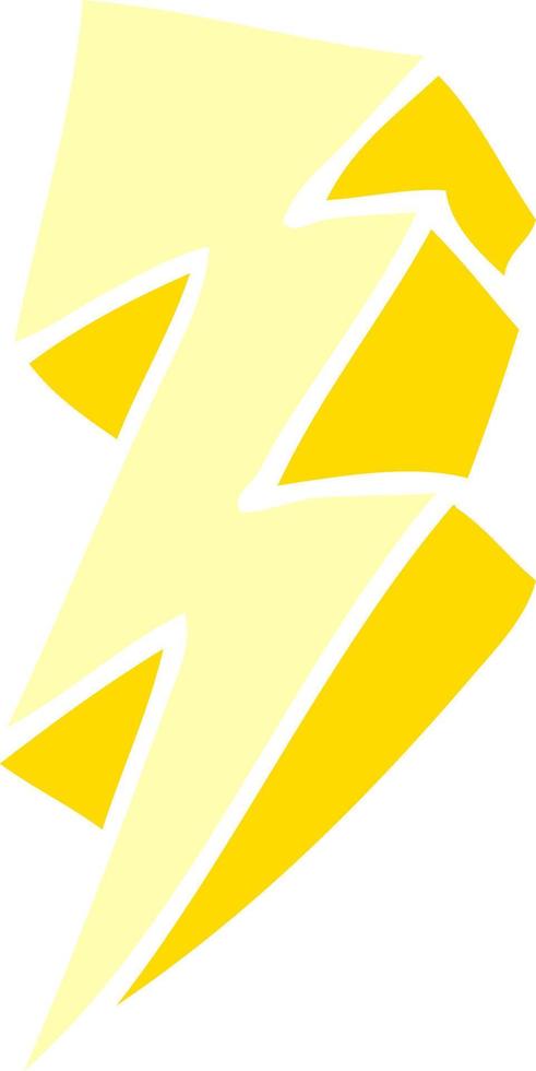 cartoon doodle lightning bolt vector