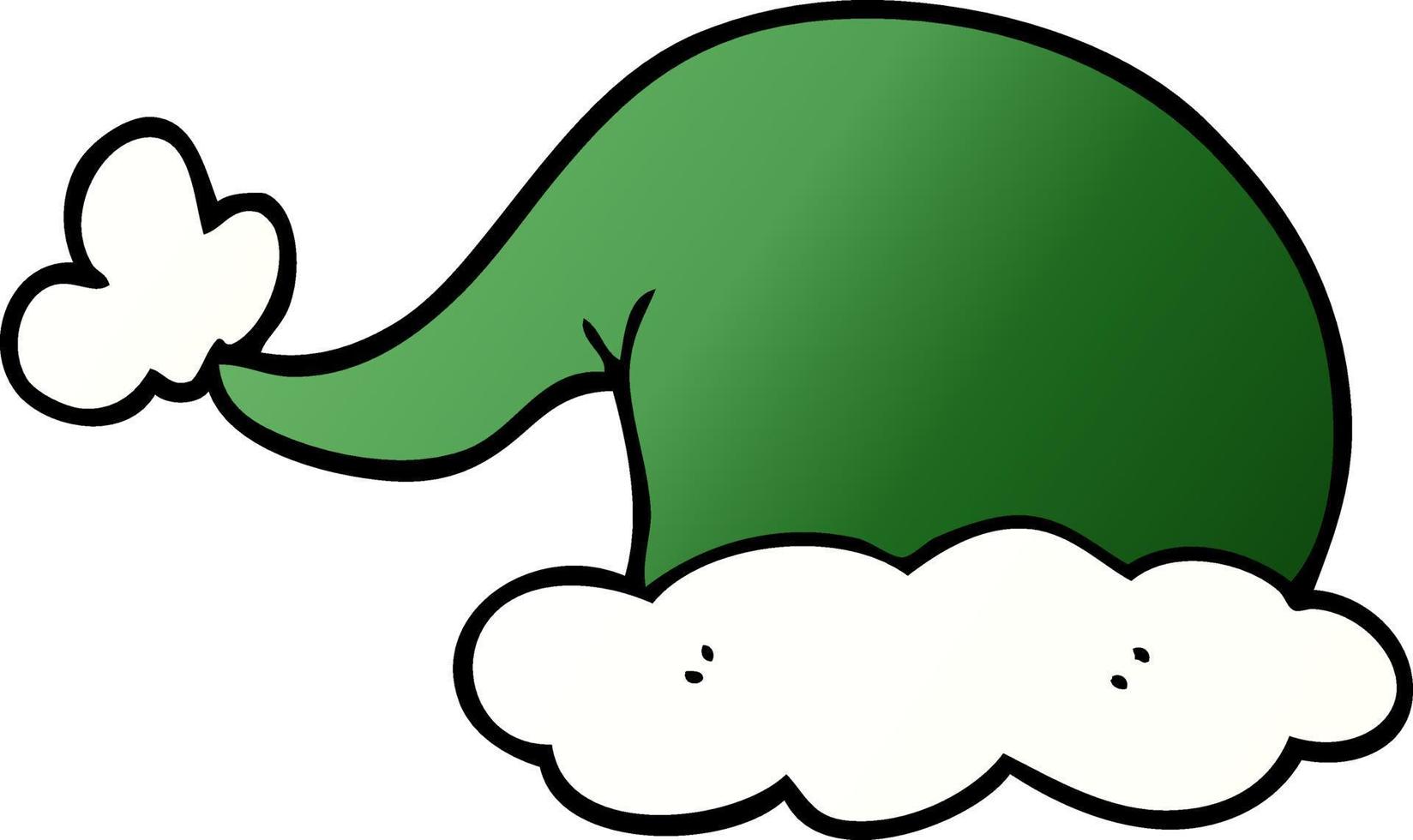 cartoon doodle elf hat vector