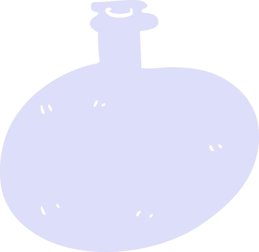 cartoon doodle of a glass bottle vector