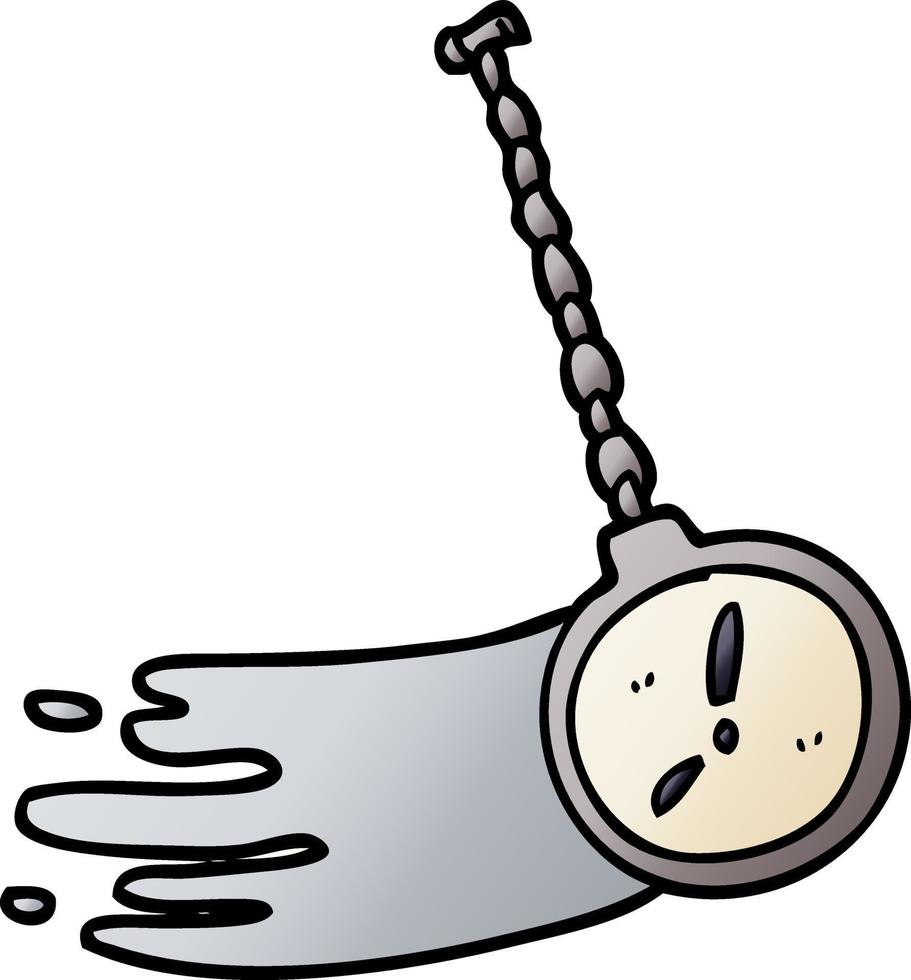 cartoon doodle hypnotist watch vector