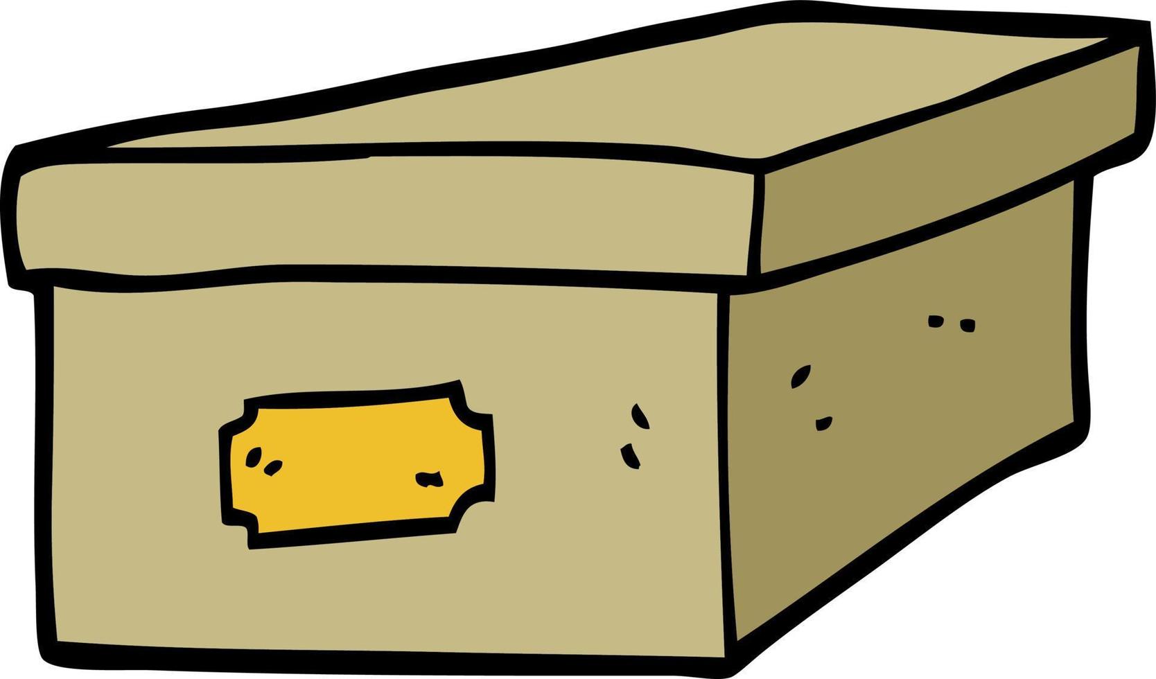 cartoon doodle filing box vector