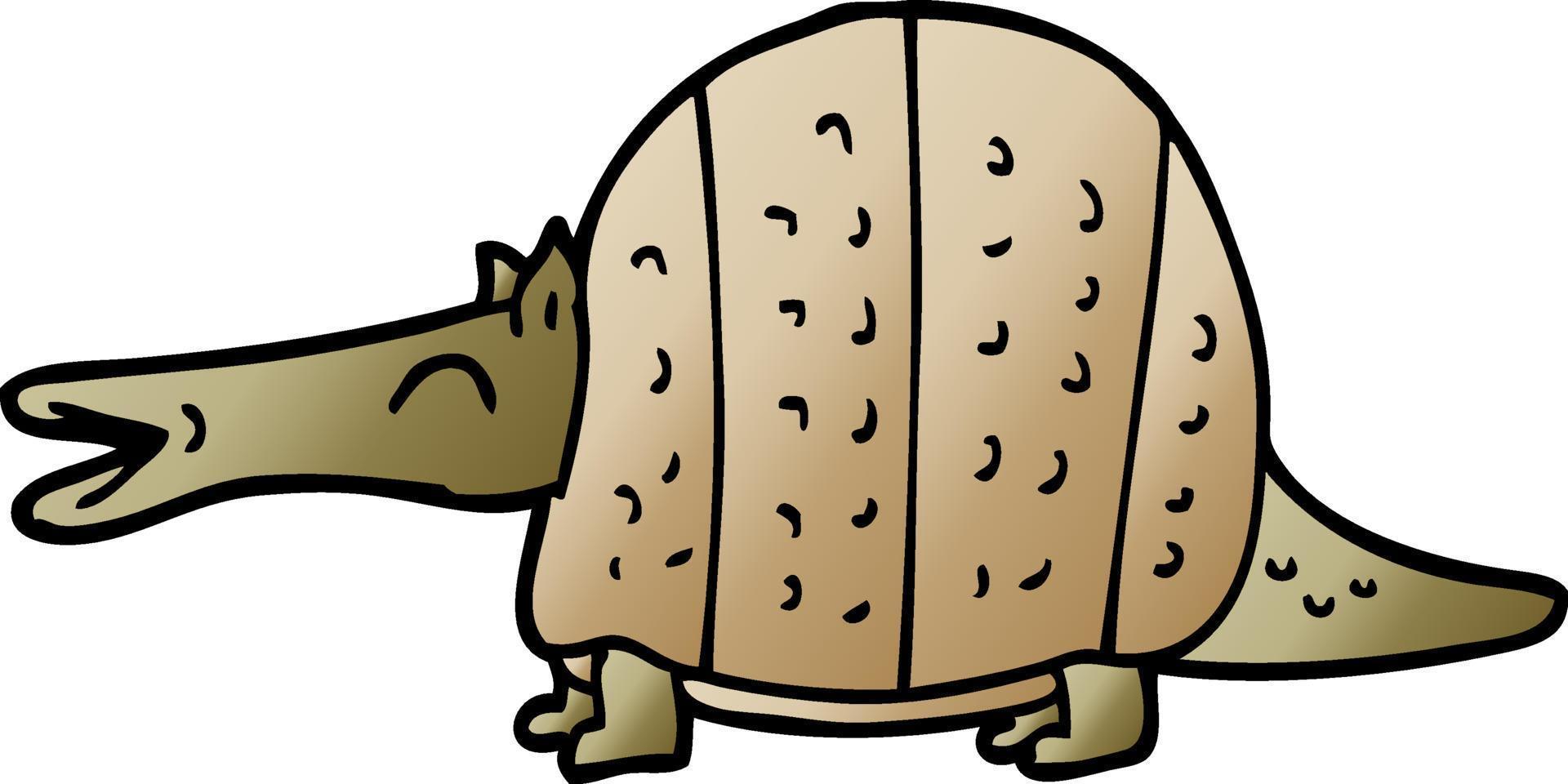 caricatura, garabato, armadillo vector