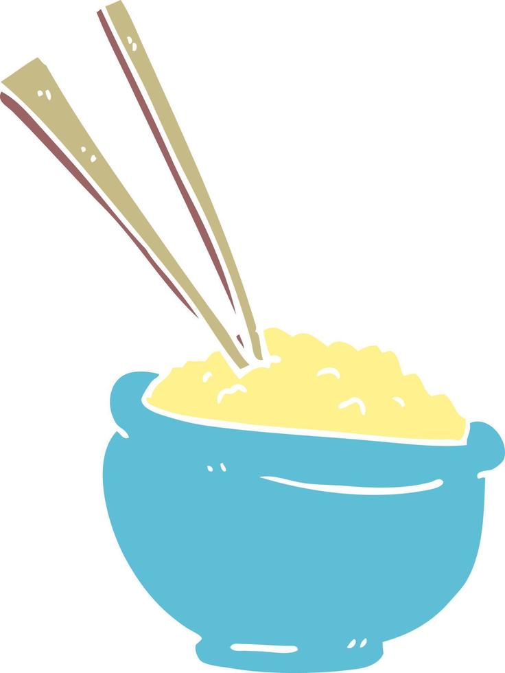 cartoon doodle tasty bowl of rice vector