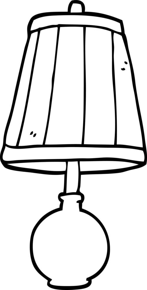 line drawing cartoon table lamp 12129560 Vector Art at Vecteezy