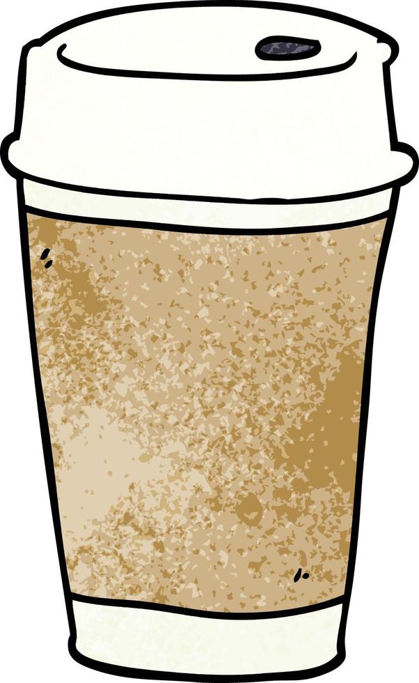 cartoon doodle coffee cup vector