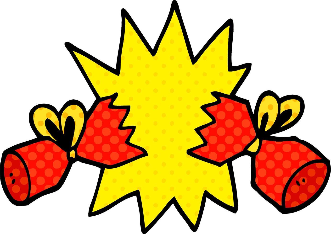 cartoon doodle cracker vector