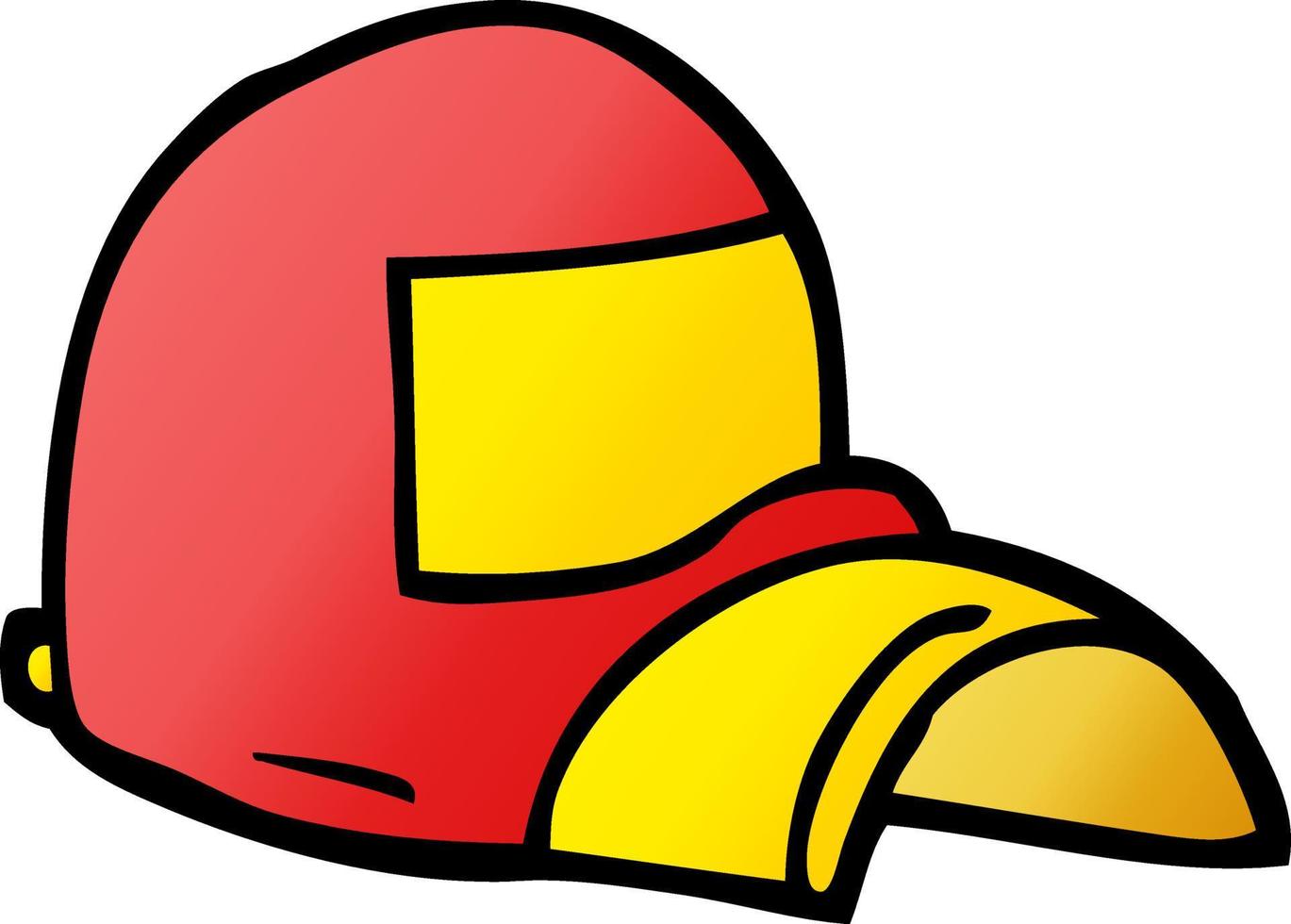 cartoon doodle baseball cap vector