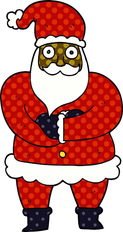 caricatura, garabato, santa vector