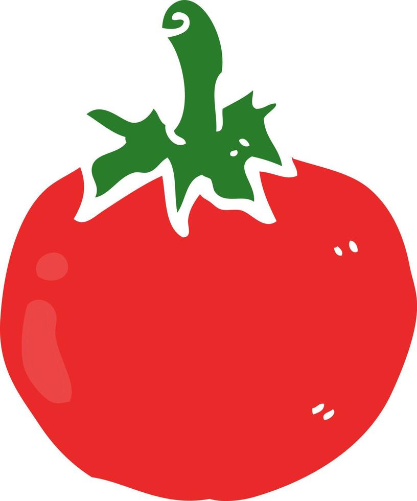 flat color style cartoon tomato vector