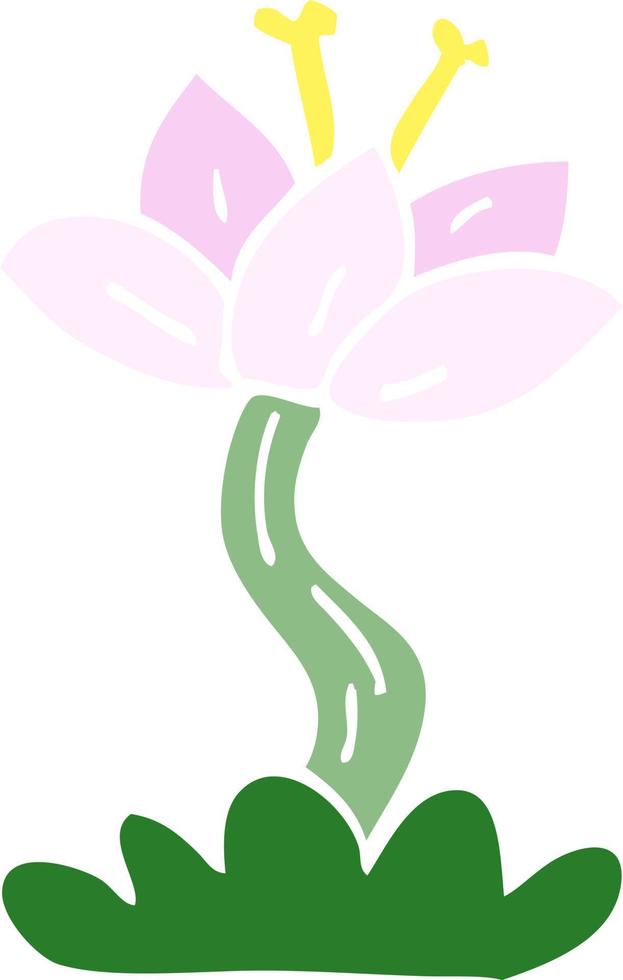 cartoon doodle lilly flower vector