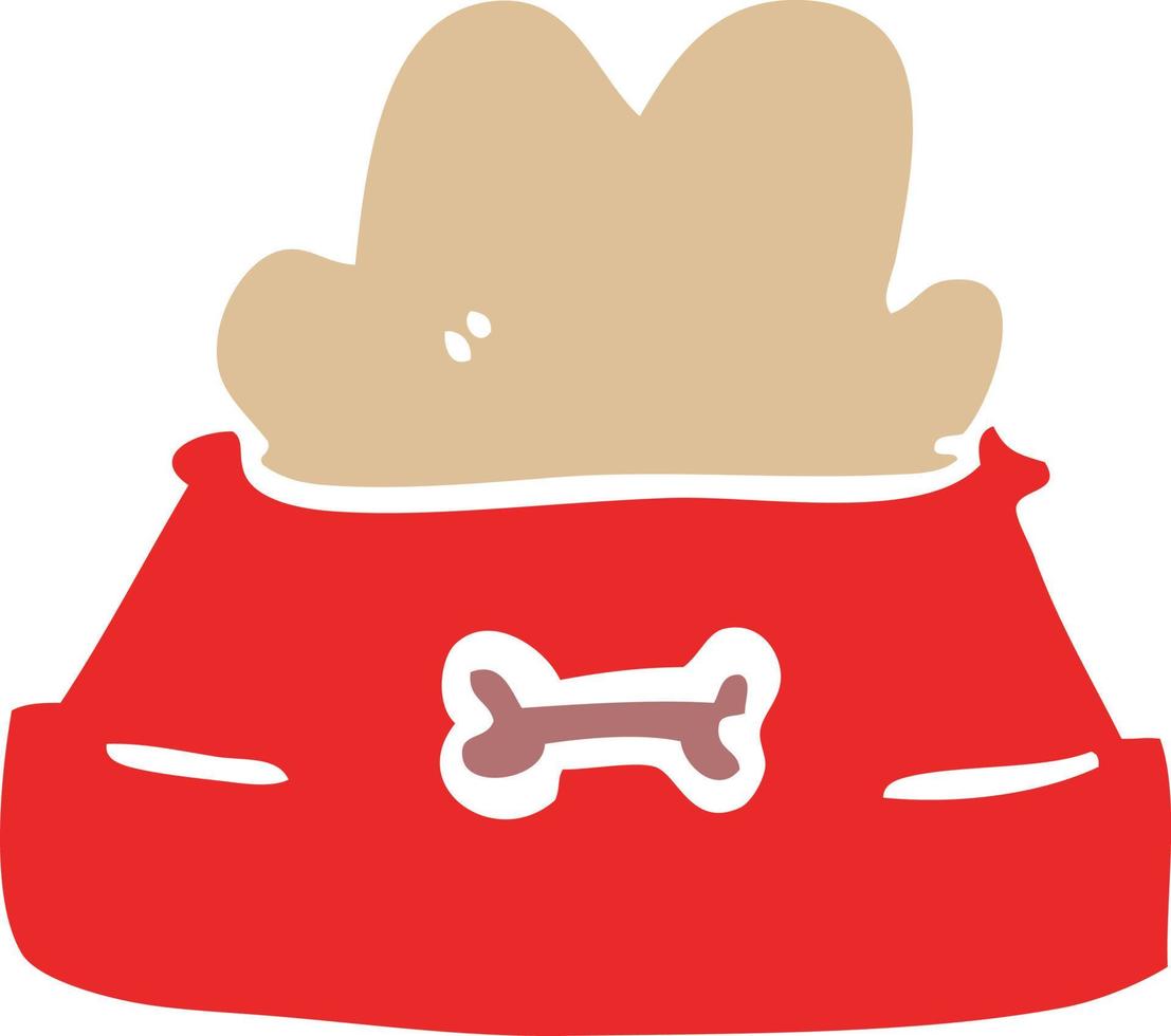 cartoon doodle pet bowl vector