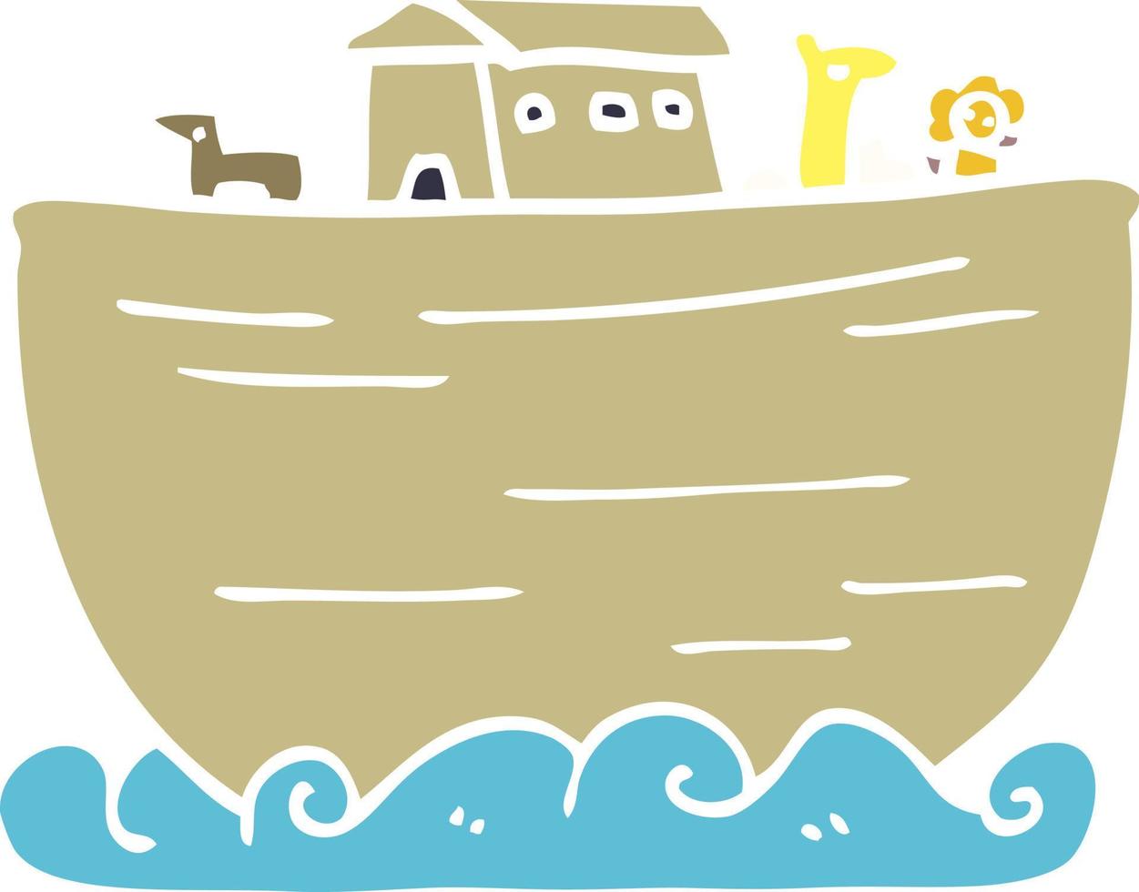 cartoon doodle noahs ark vector