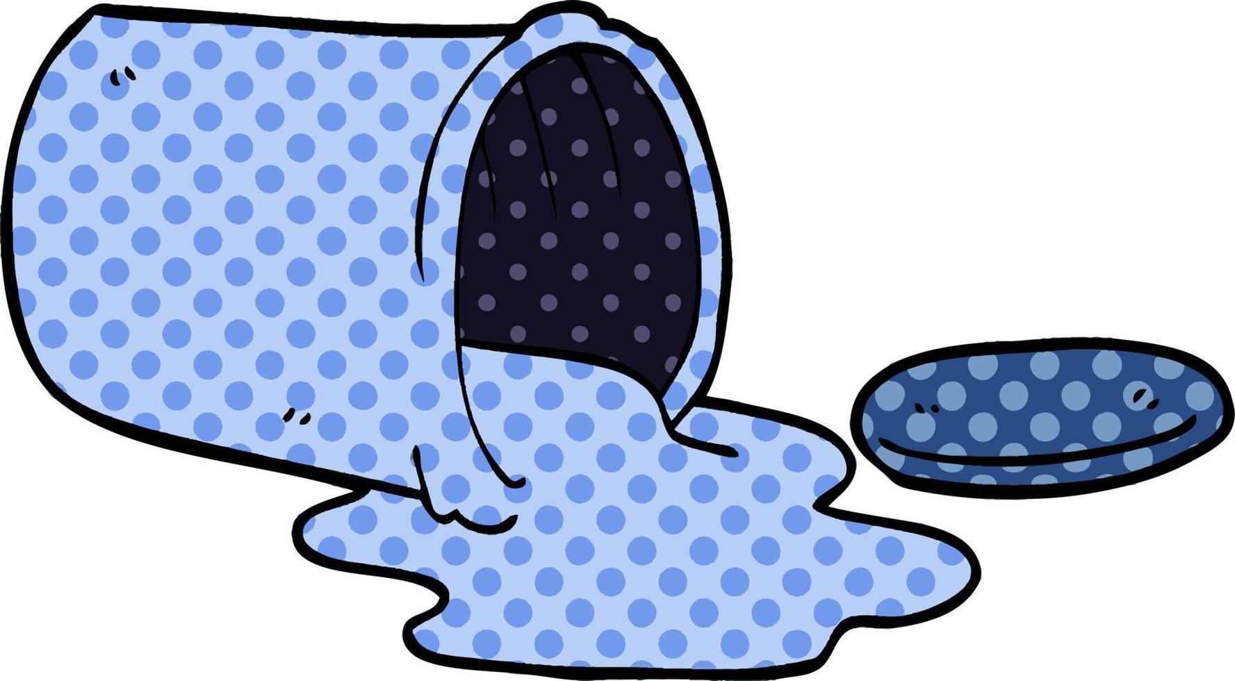 cartoon doodle spilt paint vector