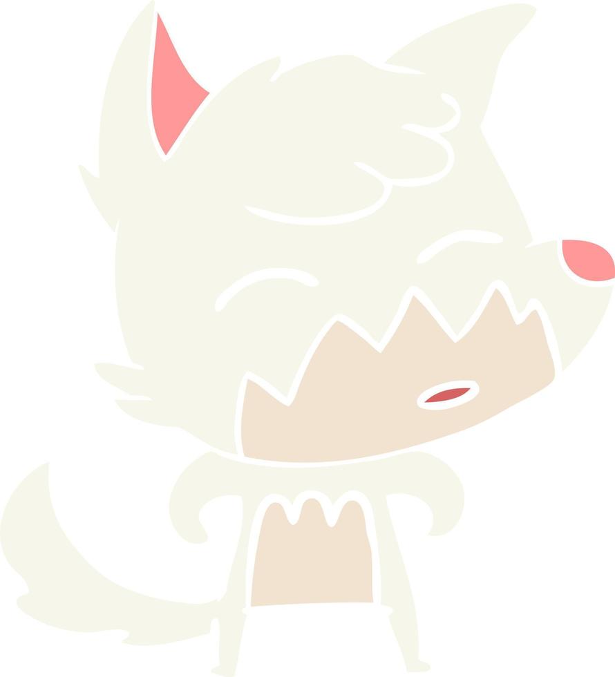 flat color style cartoon fox vector