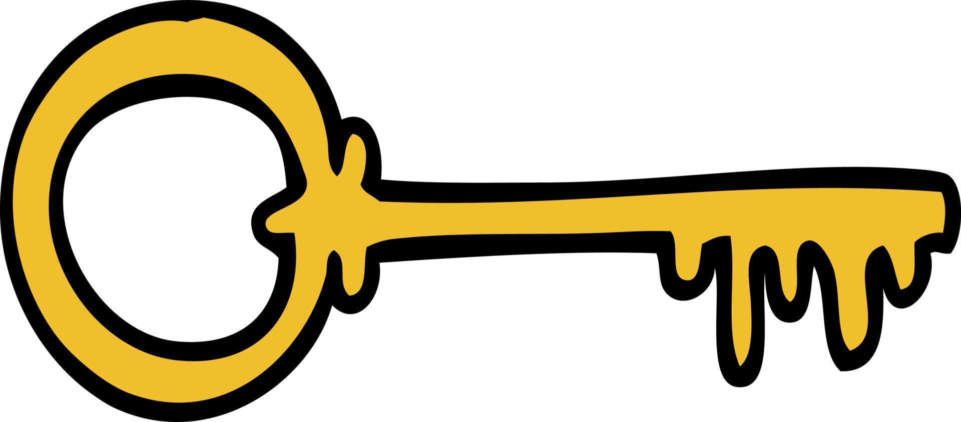 cartoon doodle key vector