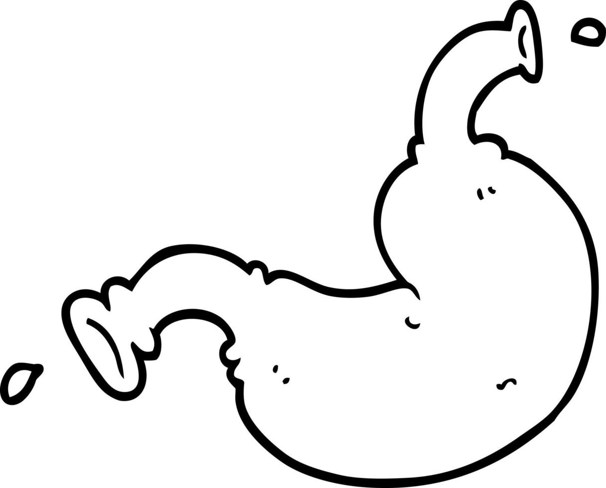 line drawing cartoon human organ vector
