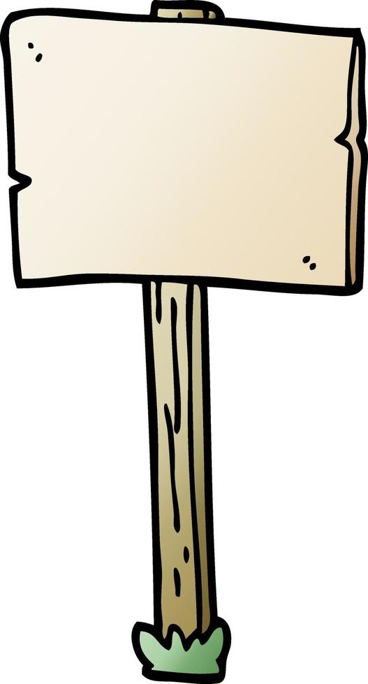 cartoon doodle sign post vector