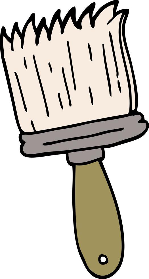 cartoon doodle paint brush vector