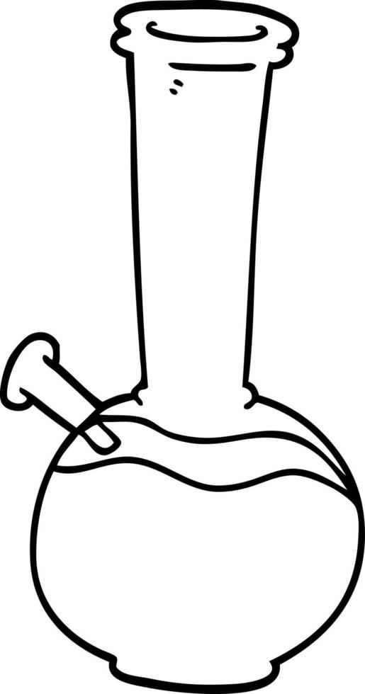 line drawing cartoon bong vector