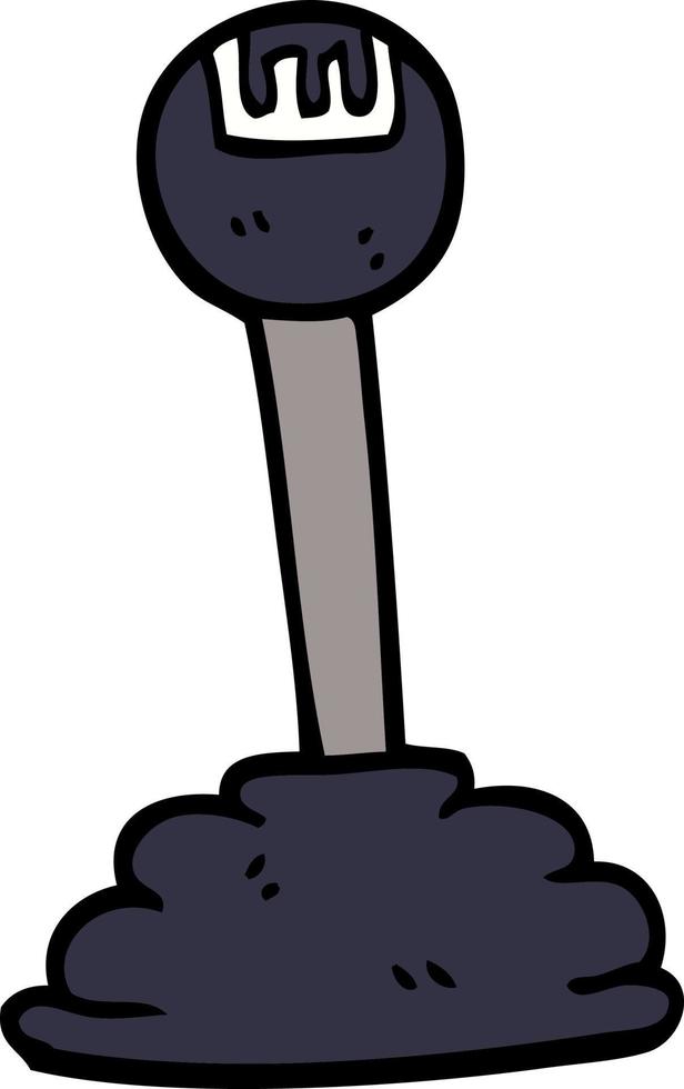 cartoon doodle gear stick vector