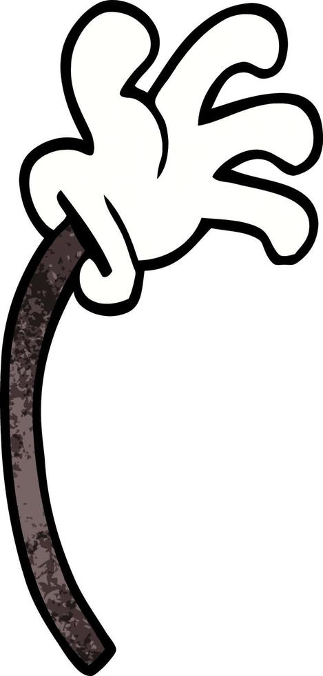 cartoon doodle of a hand gesture vector