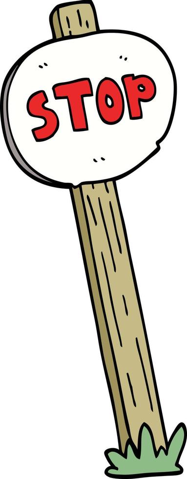 cartoon doodle traffic signs vector