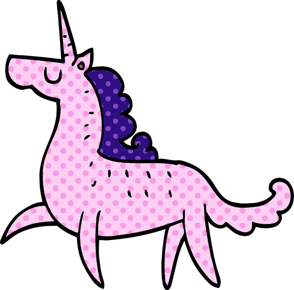 cartoon doodle magical unicorn vector