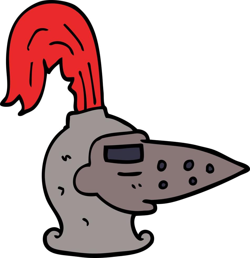 cartoon doodle knights helmet vector