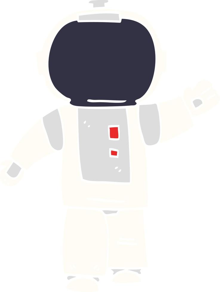cartoon doodle walking astronaut vector