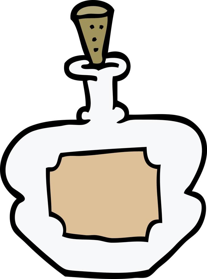 cartoon doodle perfume bottle vector